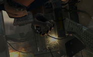 Sandman holding the folded knife