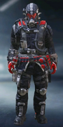 Firebreak's "Sinister" uniform in-game.
