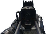 The iron sights of the MP11.