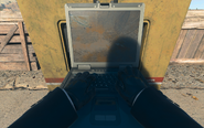 The Laptop connected to the UAV Tower.