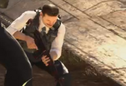 Secret Service character model being used for a combatant in an early version of "The Enemy of My Enemy" as seen in the Worldwide Reveal Trailer for Call of Duty: Modern Warfare 2.