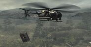 A enemy Care Package Helicopter in Modern Warfare 3.