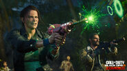 Grey wielding the Ray Gun.