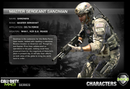 Sandman's Combat Card.