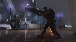 An operator using the EM1 in multiplayer.