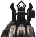 The HBRa3's iron sights in Call of Duty: Advanced Warfare.