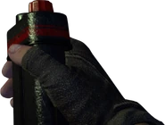 Holding the Strobe Grenade.