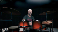 Woods on the drums.