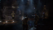 Primis Dempsey, Nikolai and Takeo in front of Ultimis Richtofen in the intro.