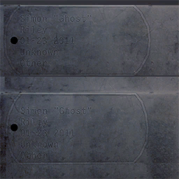 Simon 'Ghost' Riley US military dog tag set