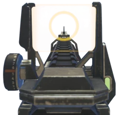 Aiming down the sights.