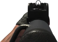 The default Iron Sights of the MP5.