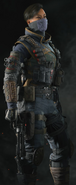 Seraph holding the Annihilator in the Specialist Headquarters menu