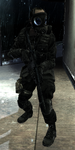 Captain Price (with the gas mask on) in his Black Kit.