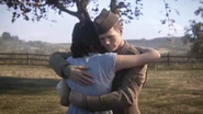 Hazel and Red hugging in Epilogue.