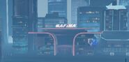 The RAFINA building in Kurohana Metropolis.