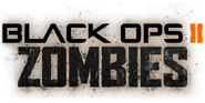 The Call of Duty: Black Ops II Zombies logo, seen in the Zombies menu.