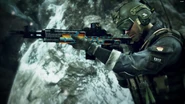 The camouflage and patch included in the pack