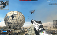 An Attack Helicopter flying above Dome.