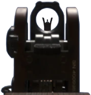 The MSBS's iron sights