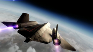 The SR-71 Blackbird operating at high altitude.