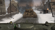 Facing a Tiger tank in the mission "The Race to Bastogne"