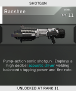 The Banshee being unlocked in multiplayer.