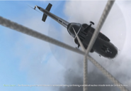 Soap wciągany przez helikopter