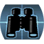 Cut binoculars icon.