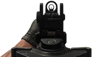 The default iron sights of the M13