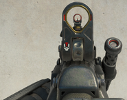 Aiming with the default sights of the MX9.