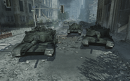 Destroyed tanks on map Downturn.