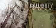 The American menu background, with a bayonet and an M1 Garand lying in snow.