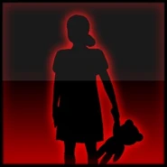 Samantha's silhouette as seen in the Little Lost Girl achievement.
