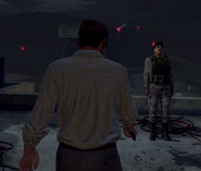 A PDF soldier standing in attention to Noriega, shortly before being killed by him