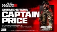 Price skin reward for Call of Duty: Mobile by pre-ordering any Modern Warfare III Digital Edition.