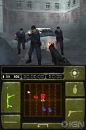 The HUD in Call of Duty: Black Ops (Nintendo DS) campaign mode.