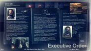 Intel unlockable with mission "Executive Order", Weaver's dossier is at the right.