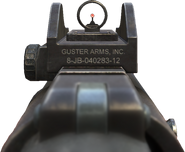 M1216's iron sights.