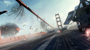 Golden Gate Bridge collapsing AW