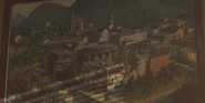 A painting of Liberty Falls from Modern Warfare III.