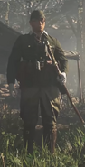 An Imperial Japanese Army commander with a Guntō in Call of Duty: Vanguard.