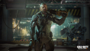 Ruin being revealed holding his Gravity Spikes in the reveal trailer for Call of Duty: Black Ops III