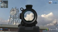 The appearance of the COS scope reticle, when looking down the sight.