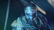 Brutus emerges from the Warden's Office in the intro cinematic of Blood of the Dead.