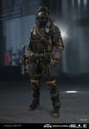 Concept art of Gus' "War Bull" skin.