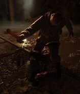 A Prison Guard beating up Reznov.