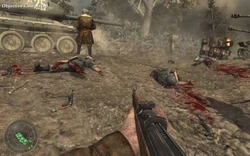 A display of the amount of gore in Call of Duty: World at War