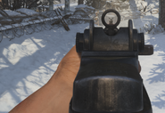 The default Iron Sights of the M1 Garand.