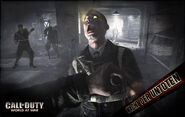 A Zombie attacking the player in Nacht der Untoten.